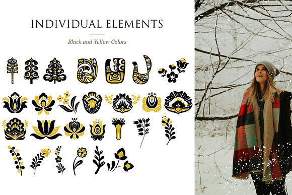 Winter Folk Alphabet and Graphics in Illustrations - product preview 14