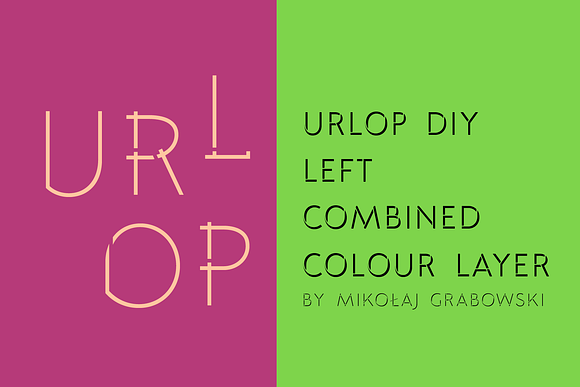 URLOP DIY Left Combined in Display Fonts - product preview 14