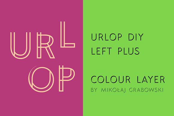 URLOP DIY Left Plus in Display Fonts - product preview 14