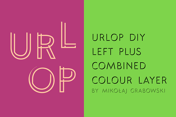 URLOP DIY Left Plus Combined in Display Fonts - product preview 14