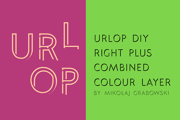 URLOP DIY Right Plus Combined in Display Fonts - product preview 14