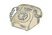 Telephone Vintage Etching