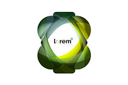 Abstract geometric design logo made