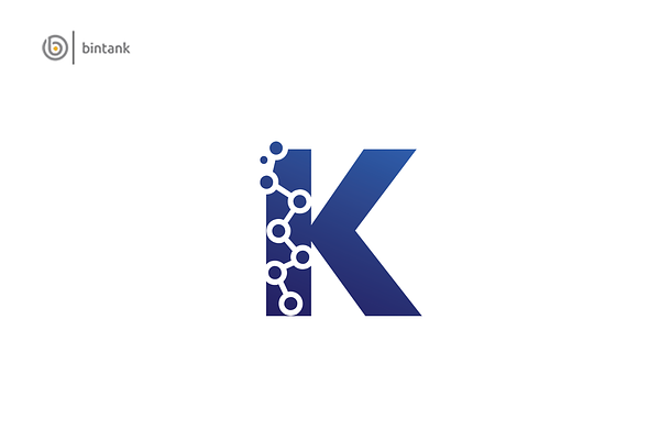 Techno K Letter Logo