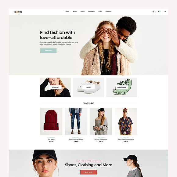 BOS DEERUS - UNISEX FASHION AND ACCE in Bootstrap Themes - product preview 1