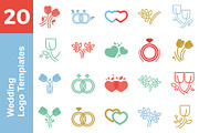 20 Logo Wedding Templates Bundle