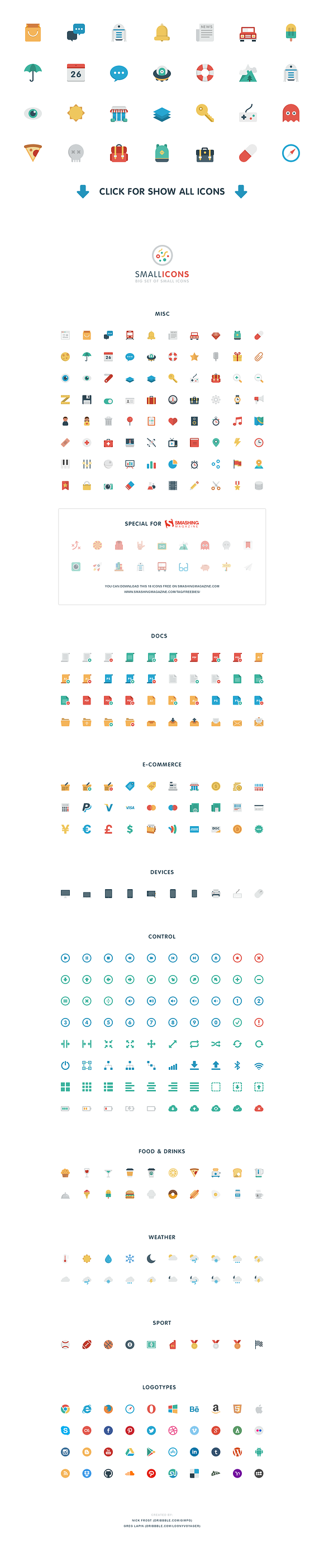 Smallicons - vector flat icons set in Flat Icons - product preview 1