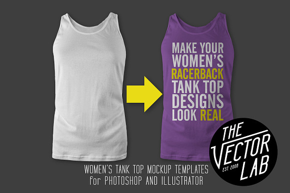 Women's Racerback Tank Top Templates in Product Mockups - product preview 3