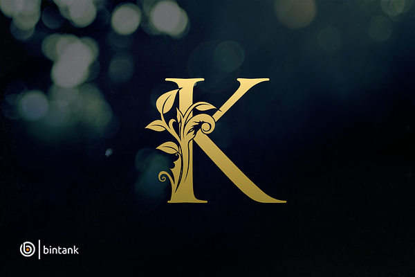 Luxury Gold K Logo