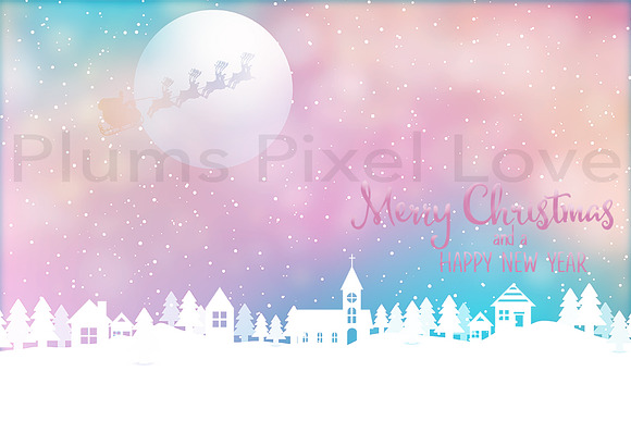 Christmas, New Year backgrounds in Social Media Templates - product preview 1