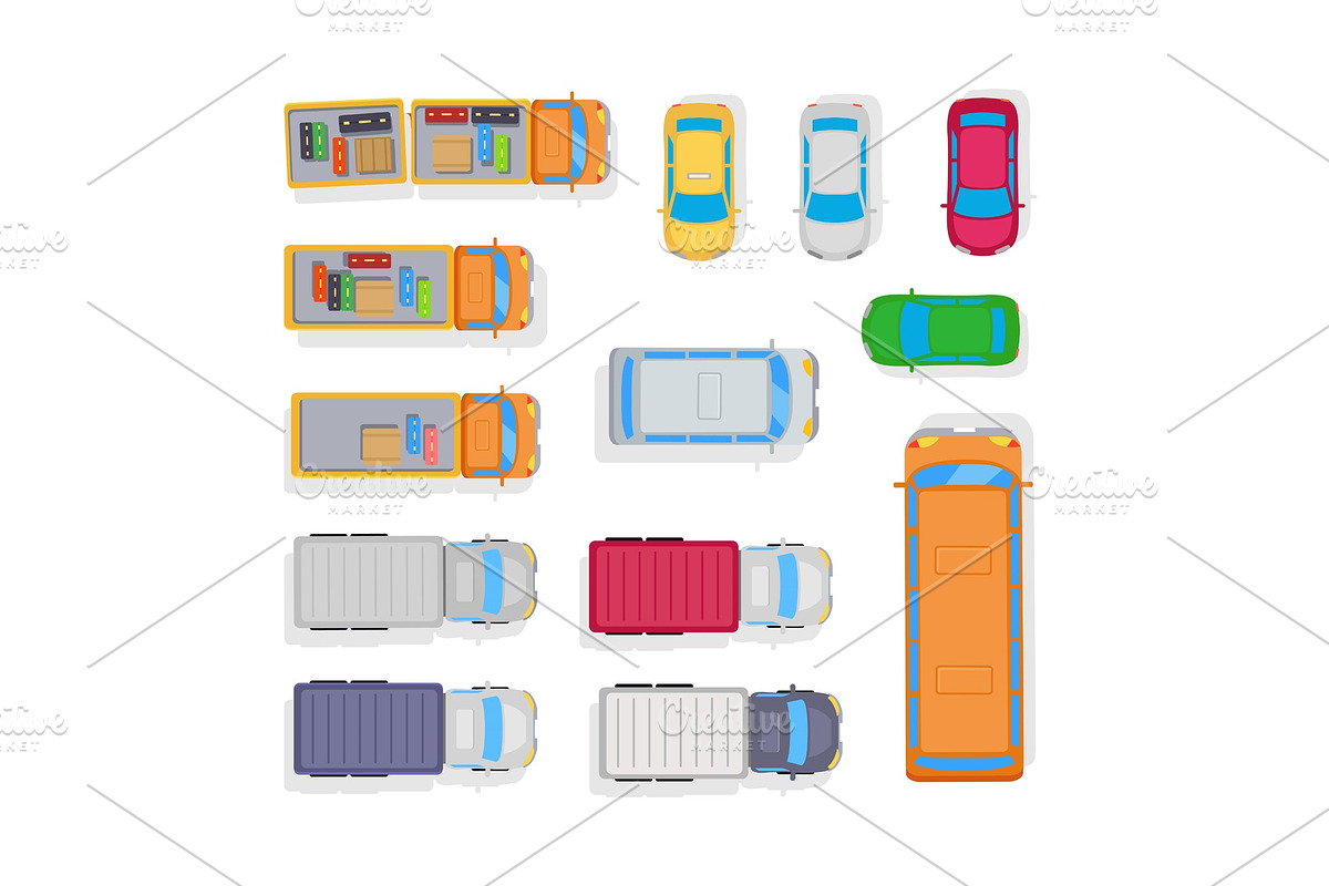 Transport. Automobile Parking on in Illustrations - product preview 8