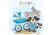 Greeting card its a boy with baby