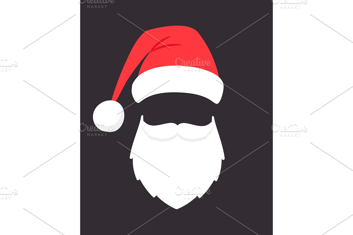 Santa claus mask. Christmas in Objects - product preview 8