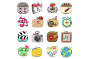 Cute icon set for Web and Mobile App