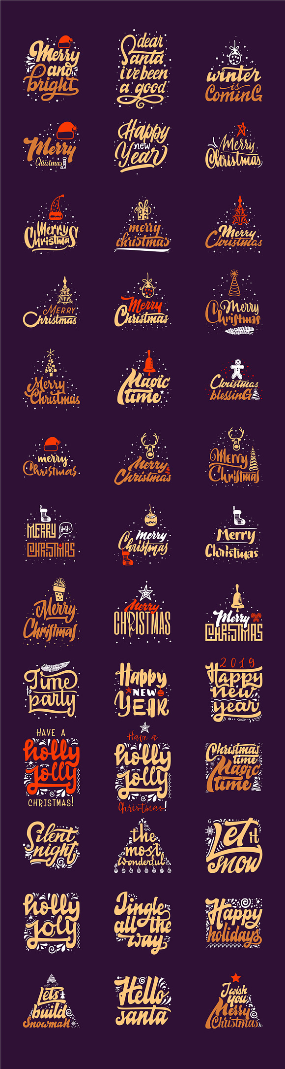 Christmas Big Lettering Kit in Objects - product preview 3