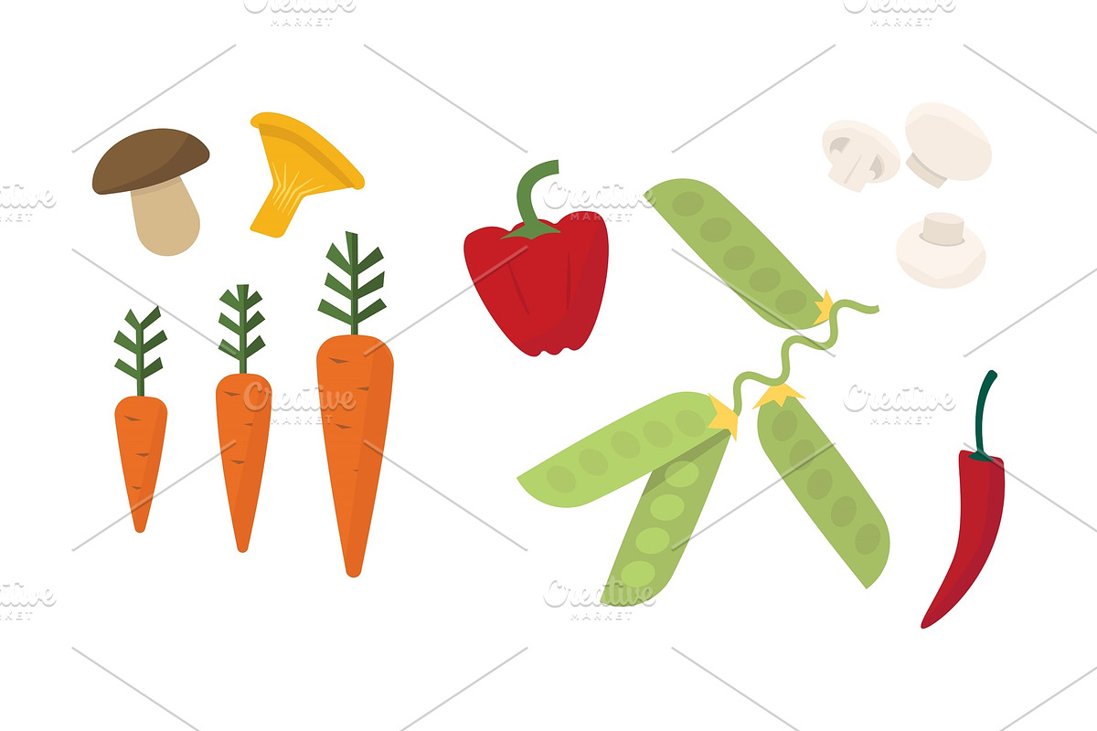 Flat vector set of different in Illustrations - product preview 8