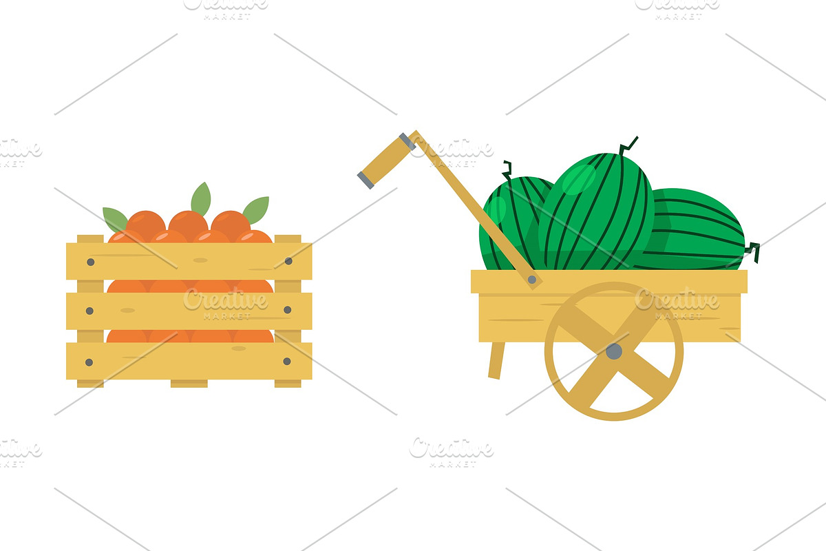 Flat vector illustration of wooden in Illustrations - product preview 8
