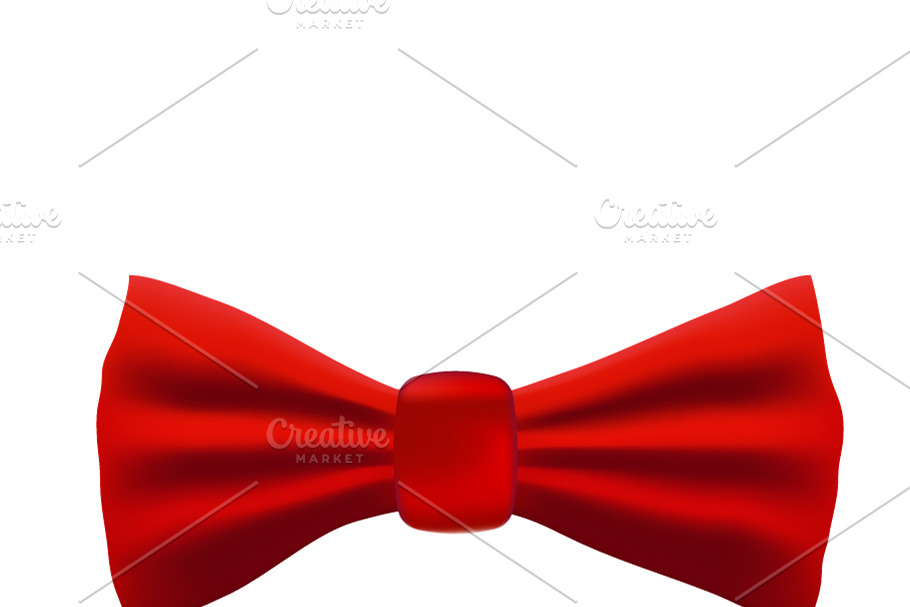 Realistic red bow tie in Objects - product preview 8