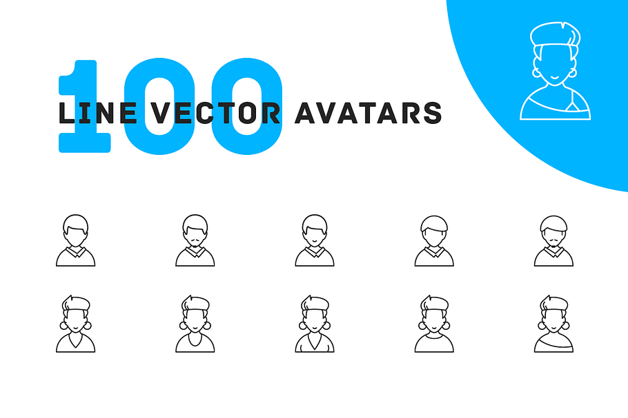 People Vector Avatars Icons in People Icons - product preview 8
