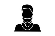 Cervical collar glyph icon