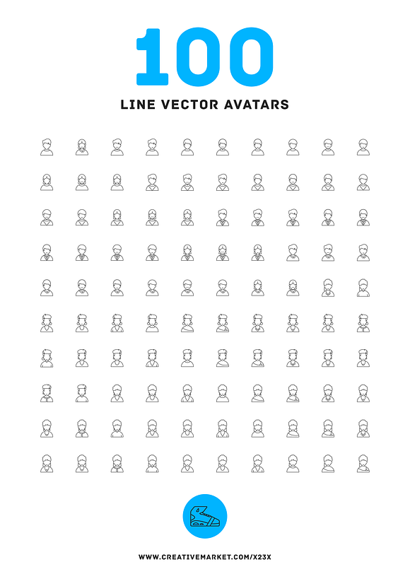 People Vector Avatars Icons in People Icons - product preview 3