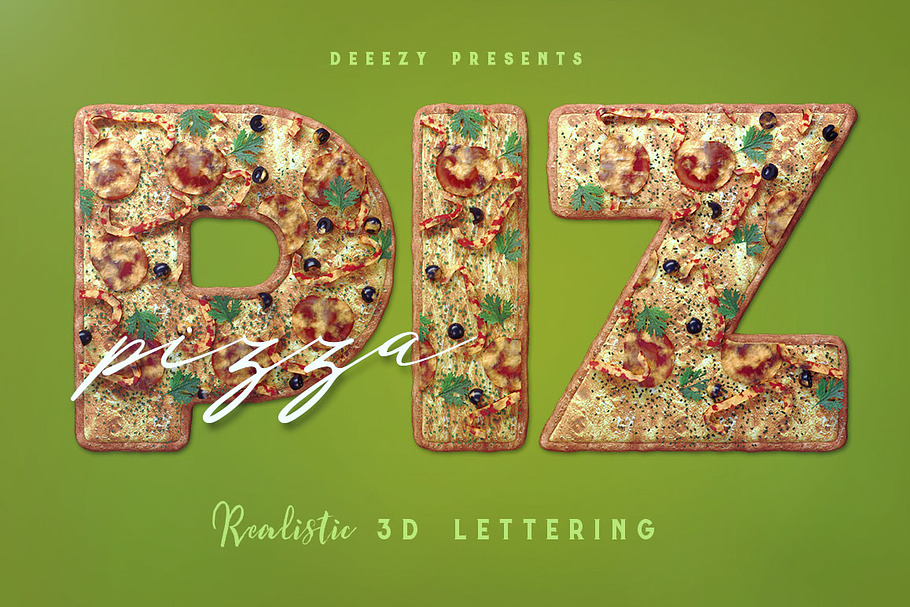 Pizza - 3D Lettering