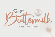 Sweet Buttermilk - Font Duo + Bonus