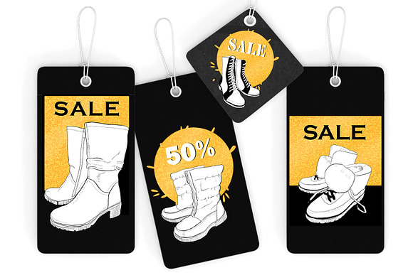 SHOES on Christmas SALE. vector in Objects - product preview 2