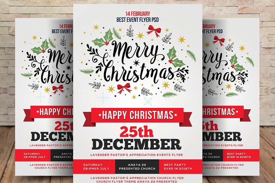 Merry Christmas PSD Flyer Template in Flyer Templates - product preview 8