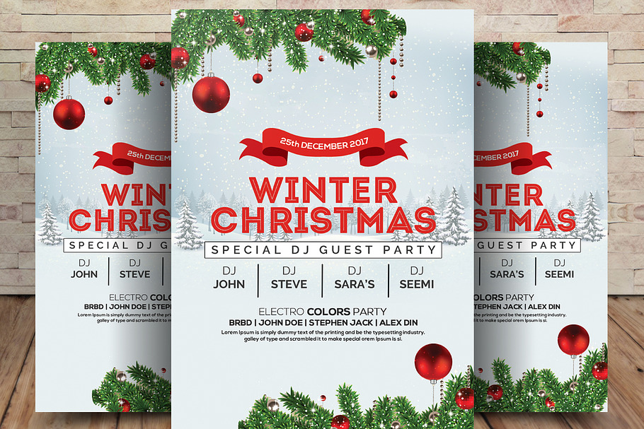 Winter Wonderland Christmas Flyer in Flyer Templates - product preview 8