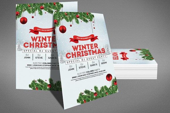 Winter Wonderland Christmas Flyer in Flyer Templates - product preview 1