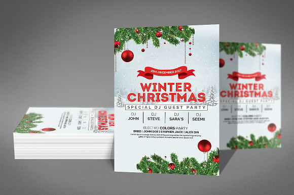 Winter Wonderland Christmas Flyer in Flyer Templates - product preview 2