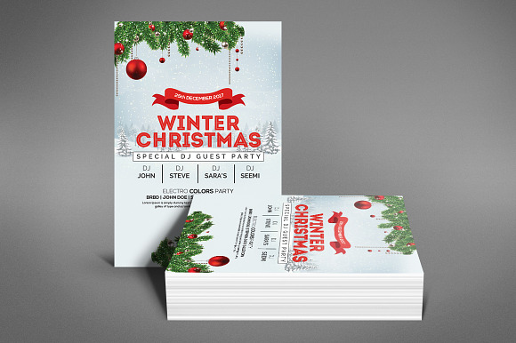Winter Wonderland Christmas Flyer in Flyer Templates - product preview 3