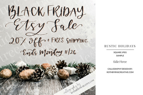Rustic Holidays | Square No 8 in Social Media Templates - product preview 3