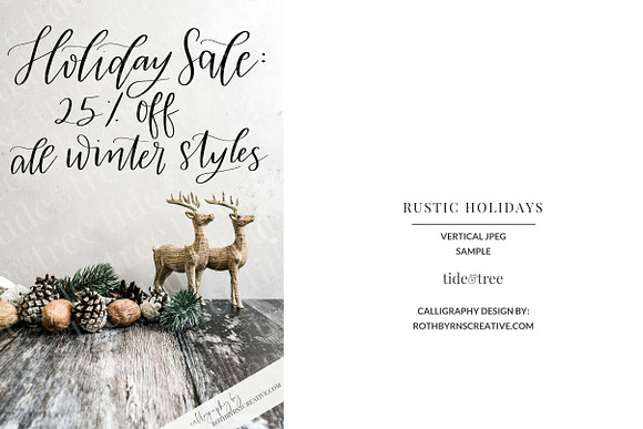 Rustic Holidays Set in Social Media Templates - product preview 11