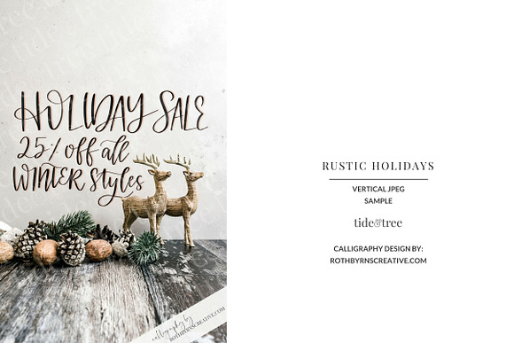 Rustic Holidays Set in Social Media Templates - product preview 13