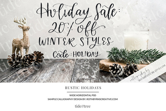Rustic Holidays Set in Social Media Templates - product preview 19