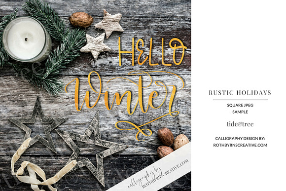 Rustic Holidays Set in Social Media Templates - product preview 20