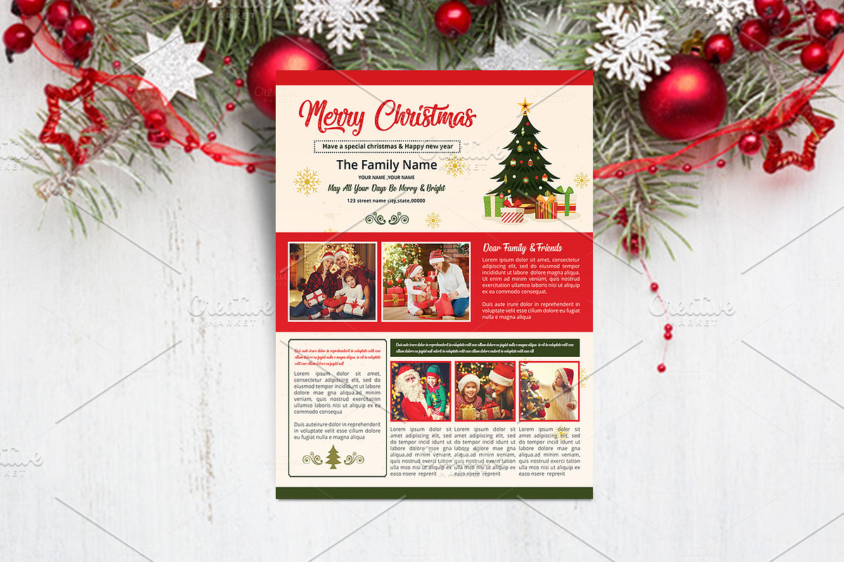 Christmas Newsletter Template V914 in Flyer Templates - product preview 8