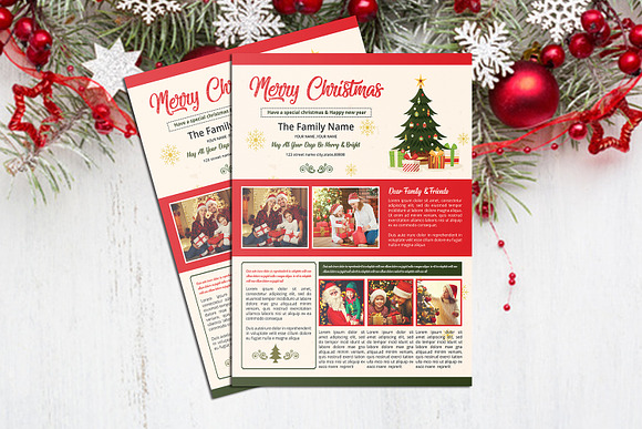 Christmas Newsletter Template V914 in Flyer Templates - product preview 3