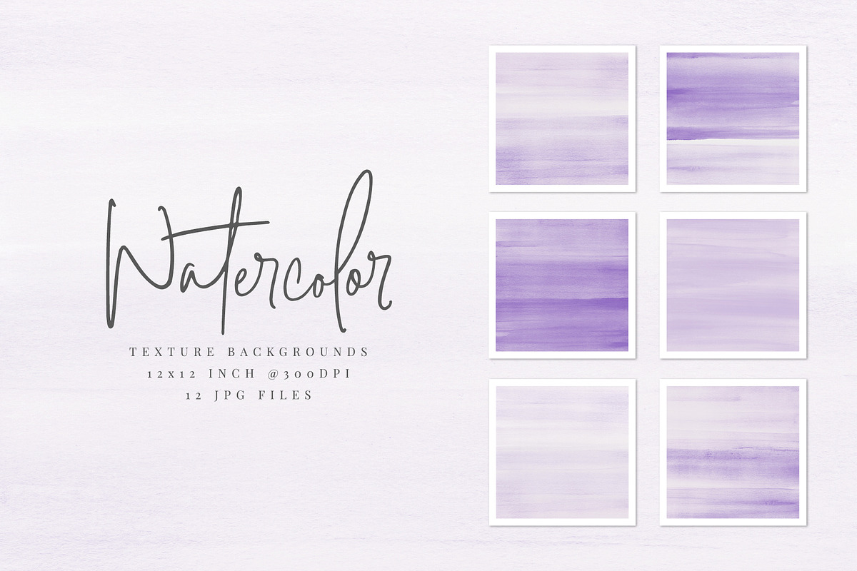 Purple Watercolor Texture Background in Textures - product preview 8