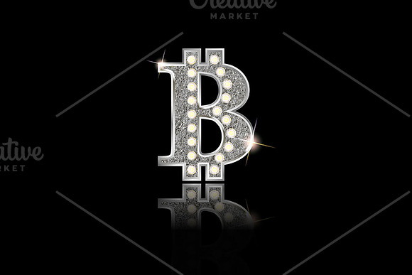 Golden and silver bitcoin coin. in Graphics - product preview 1