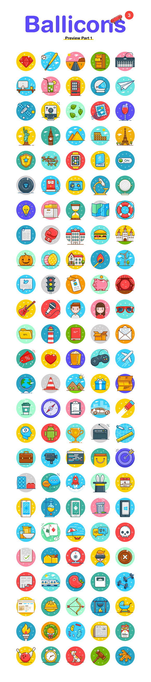 Ballicons 3 Icon Set in Text Message Icons - product preview 5