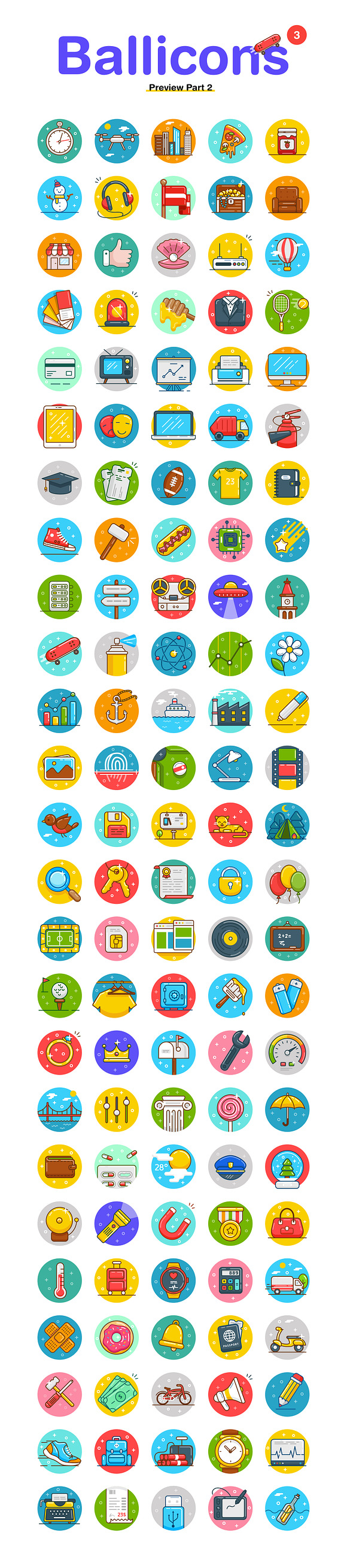 Ballicons 3 Icon Set in Text Message Icons - product preview 6