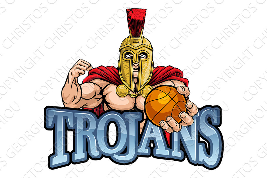 Trojan Spartan Basketball Sports in Illustrations - product preview 8