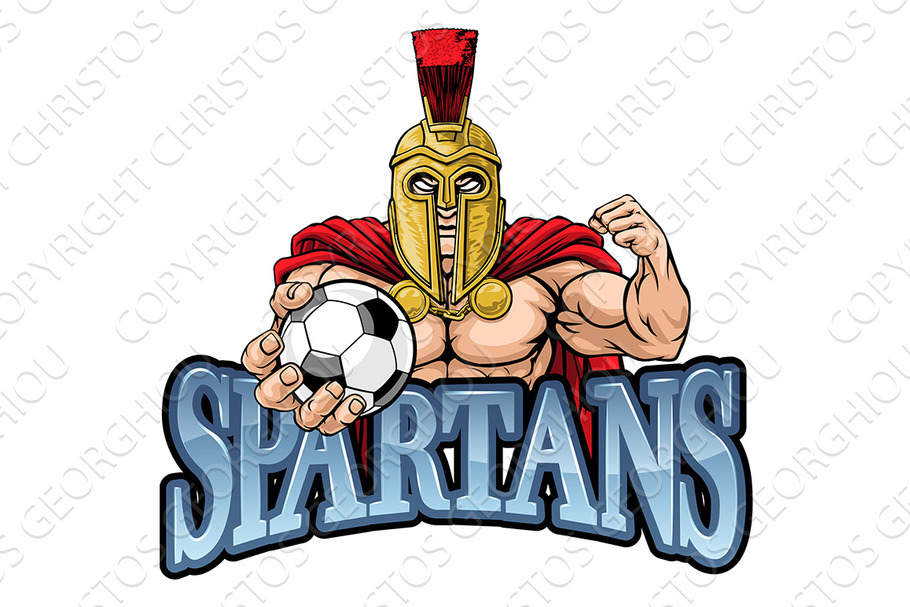 Spartan Trojan Soccer Football in Illustrations - product preview 8