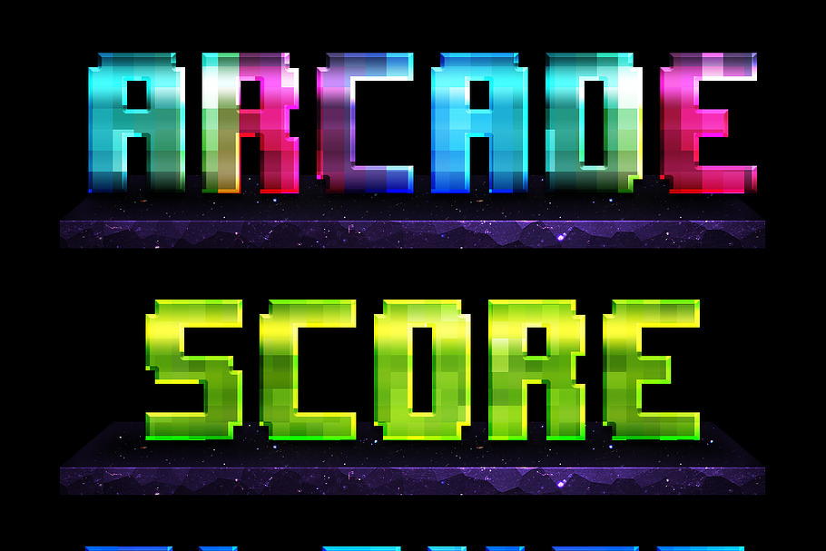 8-Bit Arcade Photoshop Layer Styles in Photoshop Layer Styles - product preview 8