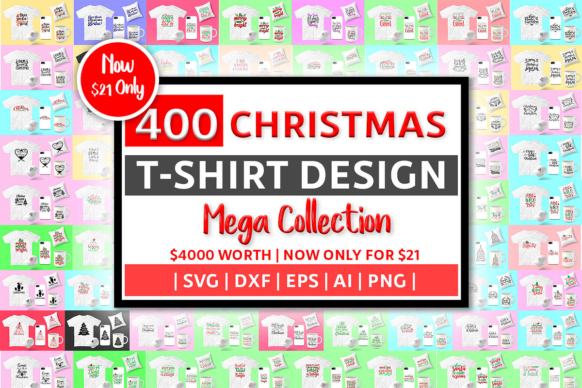 400 Christmas tshirt Design, svg, dx in Templates - product preview 8