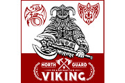 Viking warrior with big axes