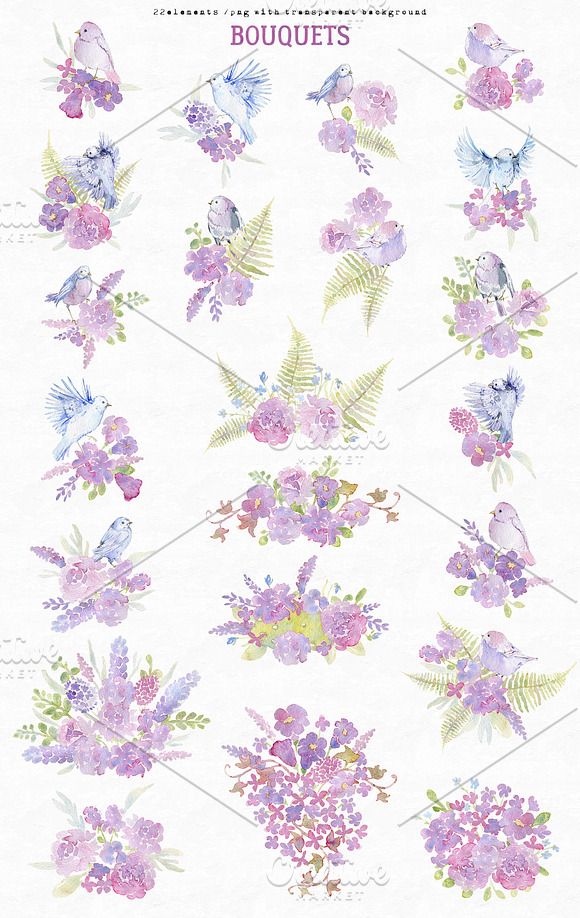 Watercolor victorian garden in Illustrations - product preview 4
